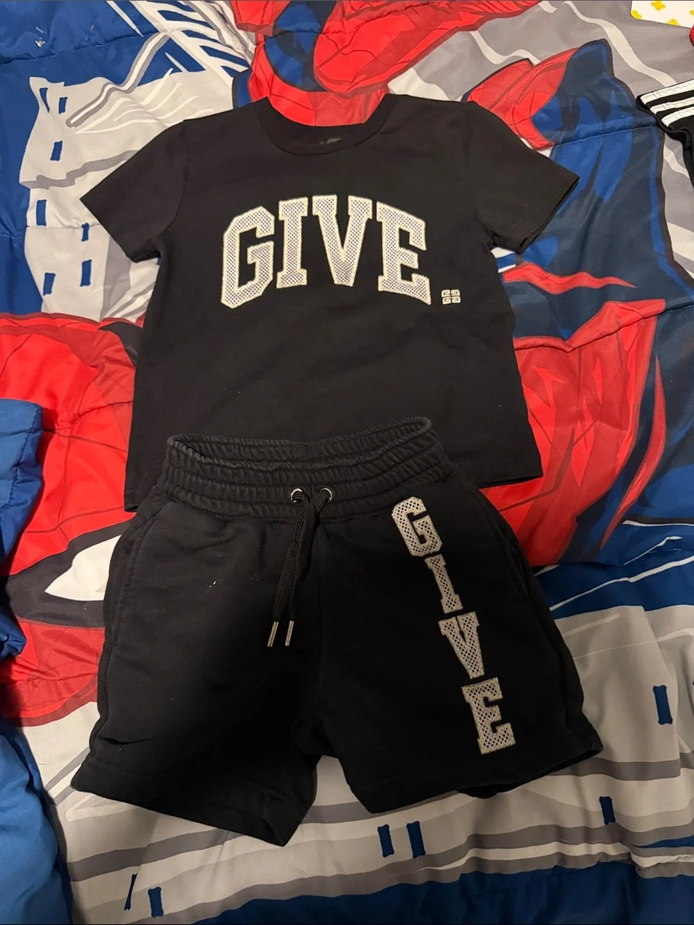 Givenchy Black Kids Logo Shorts